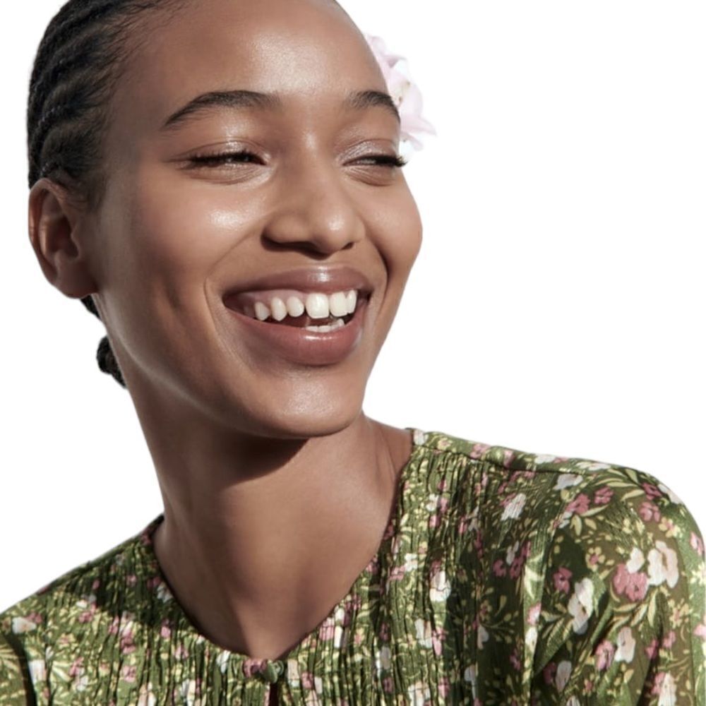 ZARA | Green | FLORAL PRINT DRESS - Picture 8 of 10